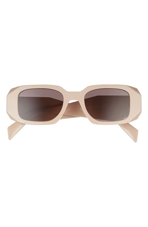 prada runway geometric sunglasses|prada runway 49mm rectangle sunglasses.